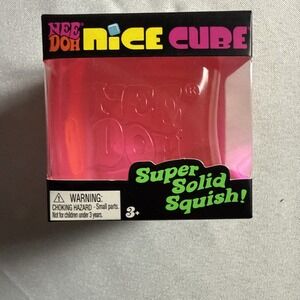 Nee Doh Nice Cube - Super‎ Solid Squish! (Pink) - Brand New/Factory Sealed!